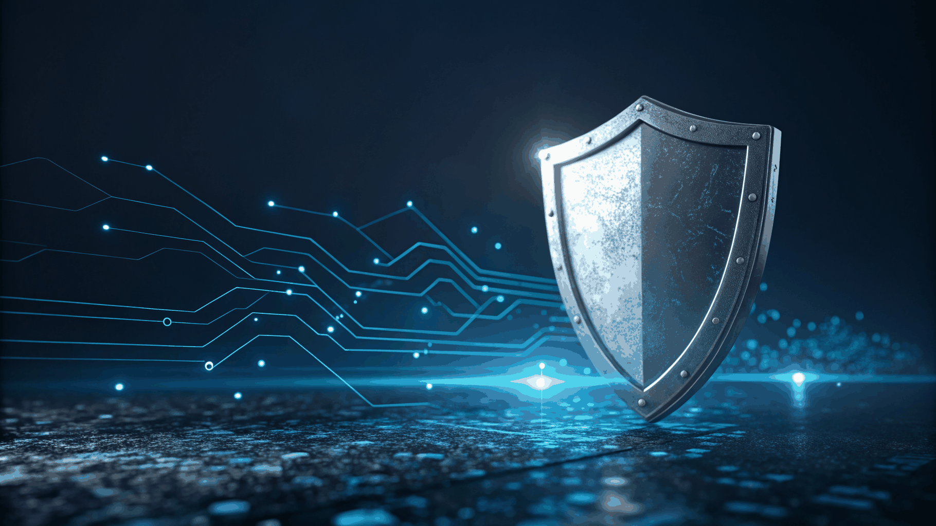 Abstract representation of digital security and data protection