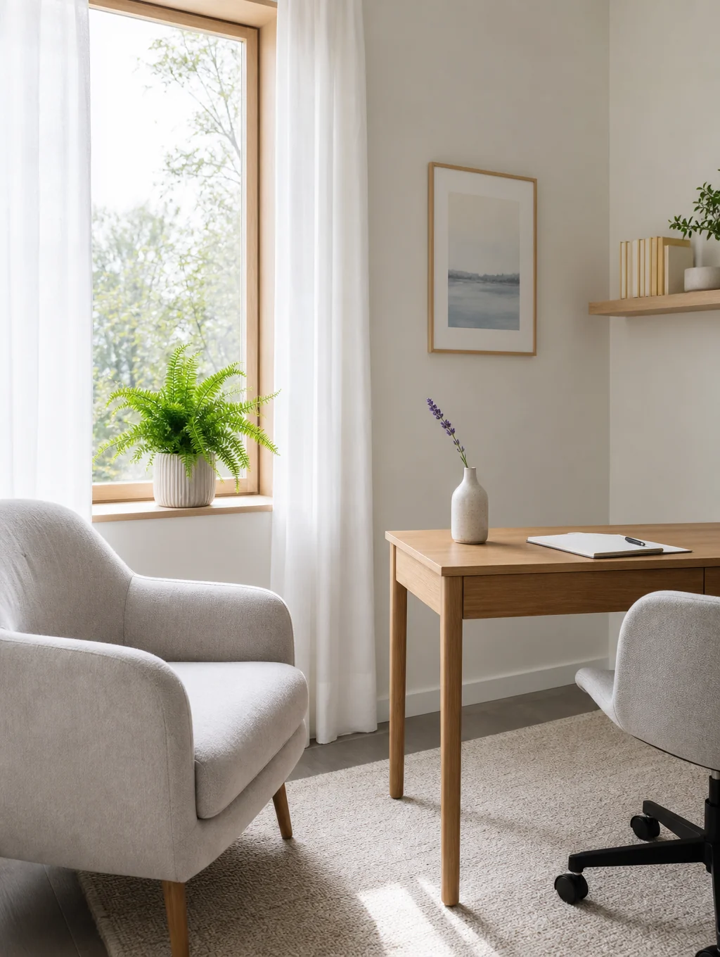 Calm and professional therapy office setting